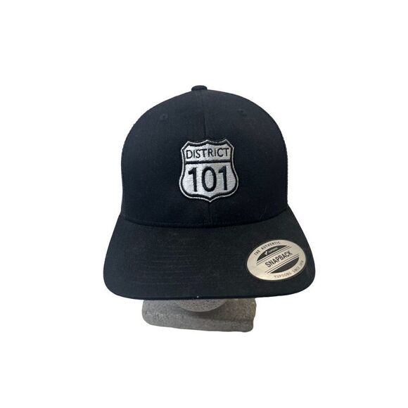 District 101 Trucker Hat Snapback Baseball Mesh Back Cap Solid Visor Hats Caps - Picture 2 of 6